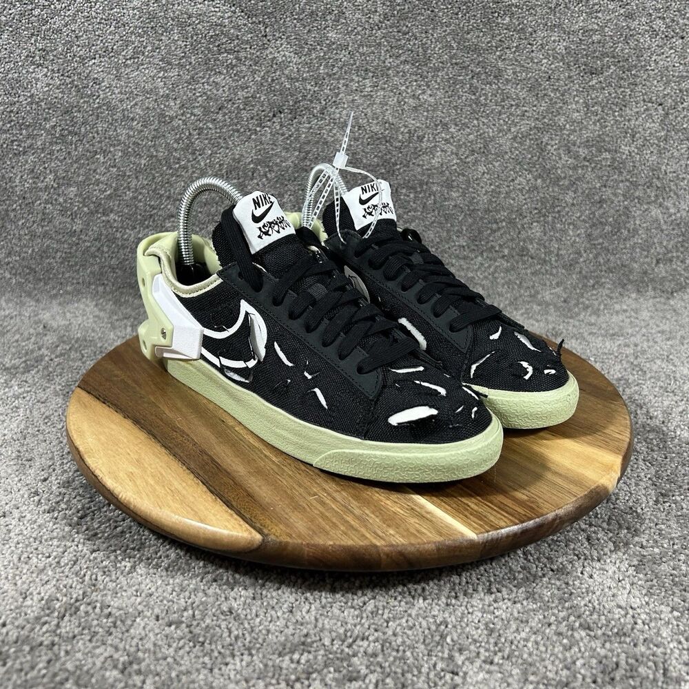 Nike Blazer Low X Acronym DO9373-001 Mens Size 4.5 Black Olive Aura Shoes New - Picture 2 of 15